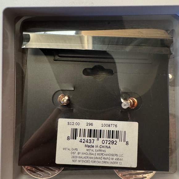 Massini Shiny Gold Tone Earrings - Picture 3 of 3